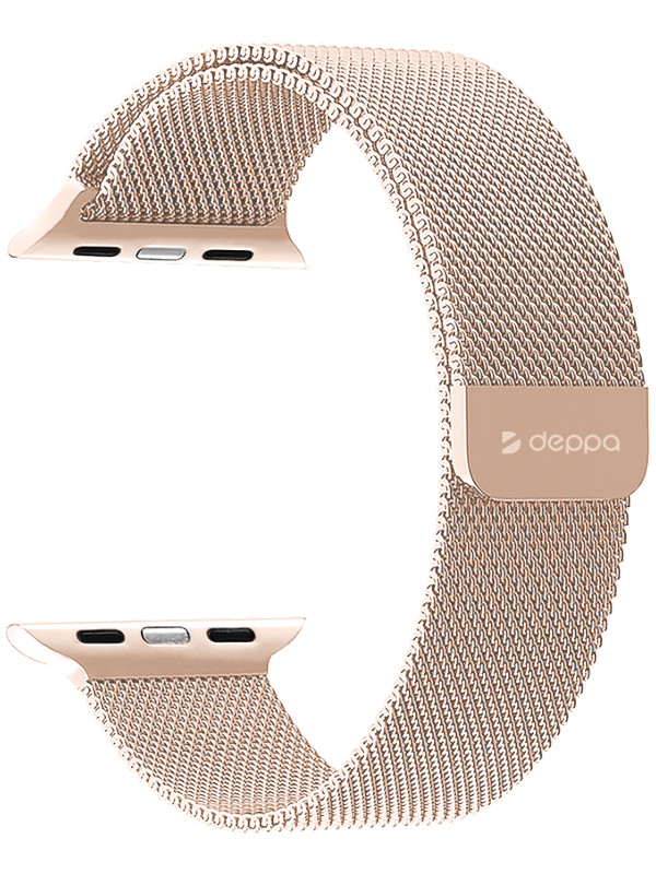 

Аксессуар Ремешок Deppa для APPLE Watch 38/40mm Band Mesh Gold 47143, APPLE Watch 38/40mm