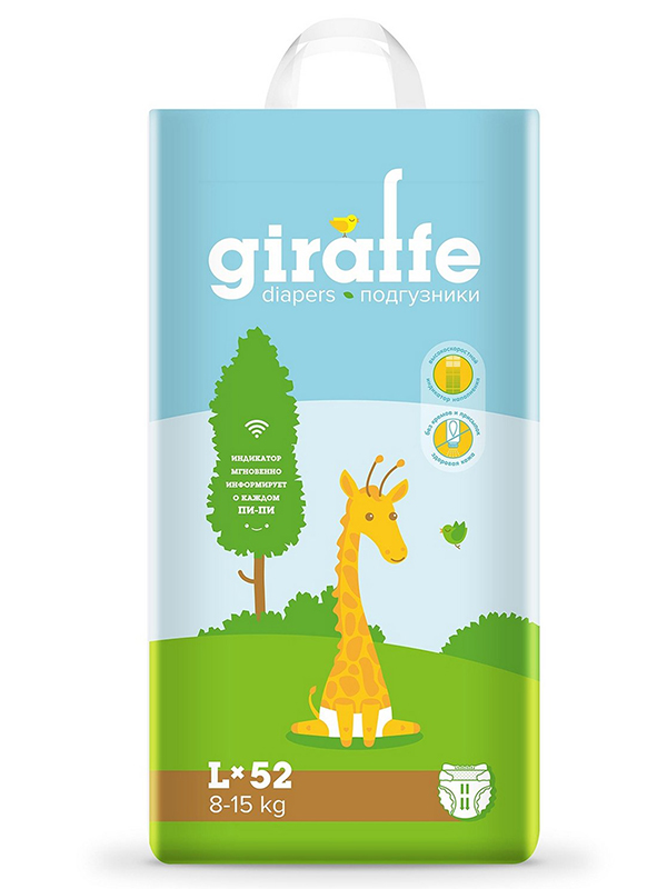 

Подгузники Lovular Giraffe L 8-15кг 52шт 429195, 5060434291950