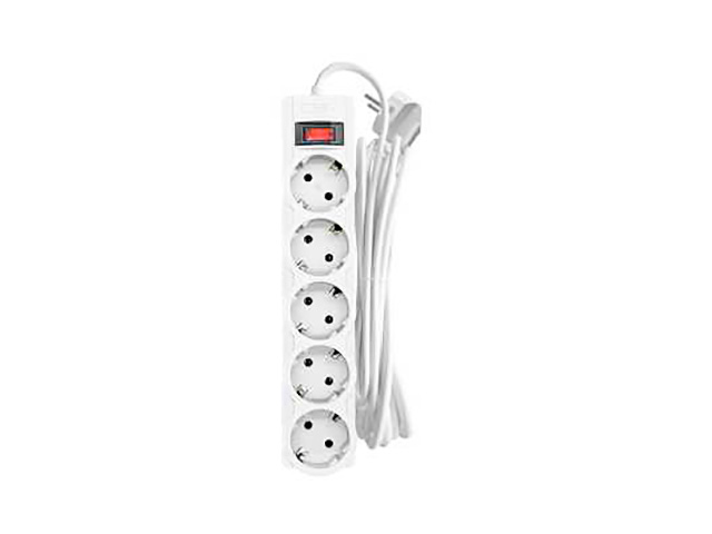 фото Сетевой фильтр cbr 5 sockets 1.8m csf 2505-1.8 white cb