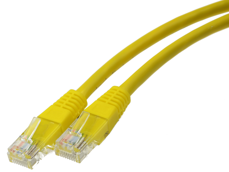 фото Сетевой кабель exegate utp cat.5e 0.3m yellow utp-rj45-rj45-5e-0,3m-lszh-yl 286374