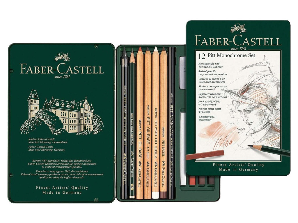 фото Набор художественный faber-castell pitt monochrome 12 предметов 112975