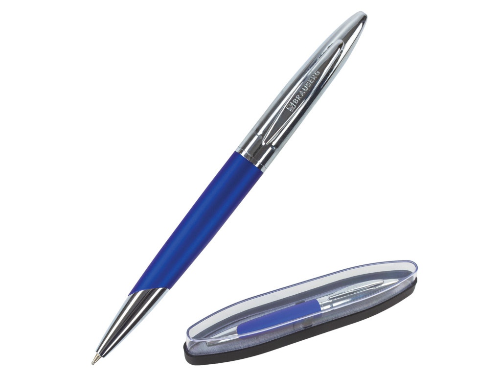 

Ручка шариковая Brauberg Echo корпус Silver-Blue, стержень Blue 143460, Echo