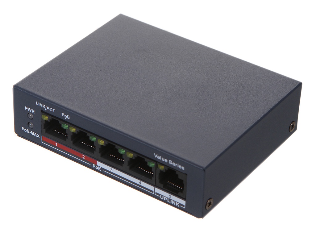 Коммутатор HikVision DS-3E0105P-E/M(B) коммутатор hikvision ds 3e0505hp e