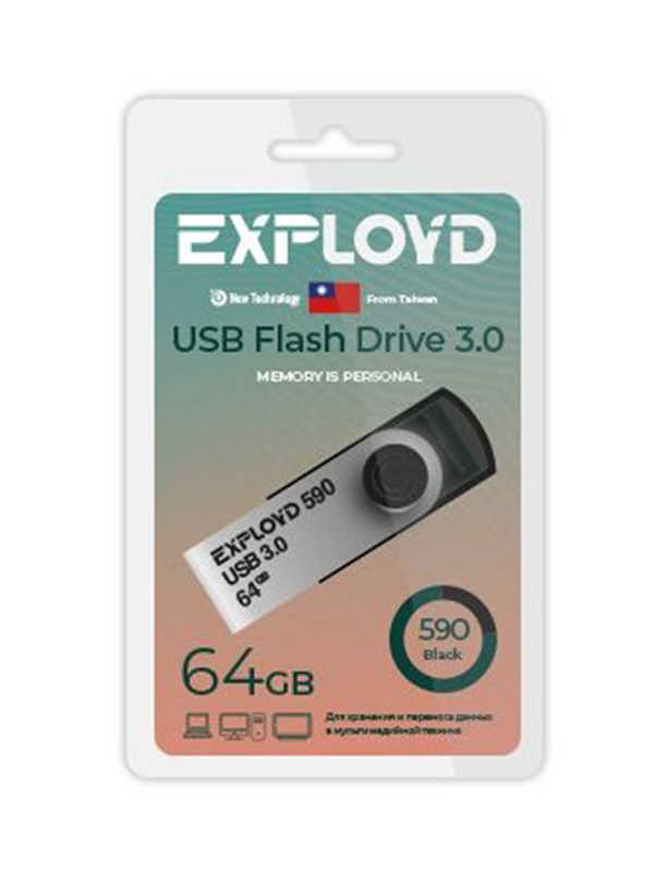 фото Usb flash drive 64gb exployd 590 ex-64gb-590-black