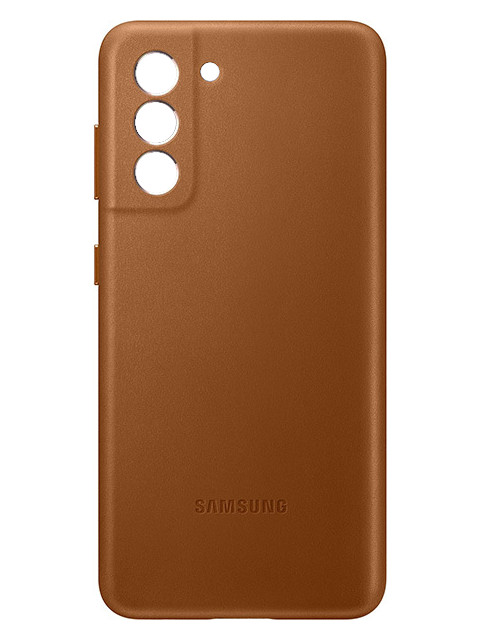 фото Чехол для samsung galaxy s21 leather cover brown ef-vg991laegru