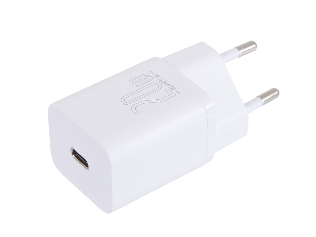 фото Зарядное устройство baseus super si quick charger 1c 20w white ccsup-b02