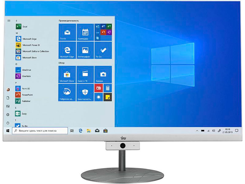 фото Моноблок iru office j2335 white 1212501 (amd ryzen 5 3400g 3.7 ghz/8192mb/240gb ssd/radeon vega 11/wi-fi/bluetooth/23.8/1920x1080/windows 10)
