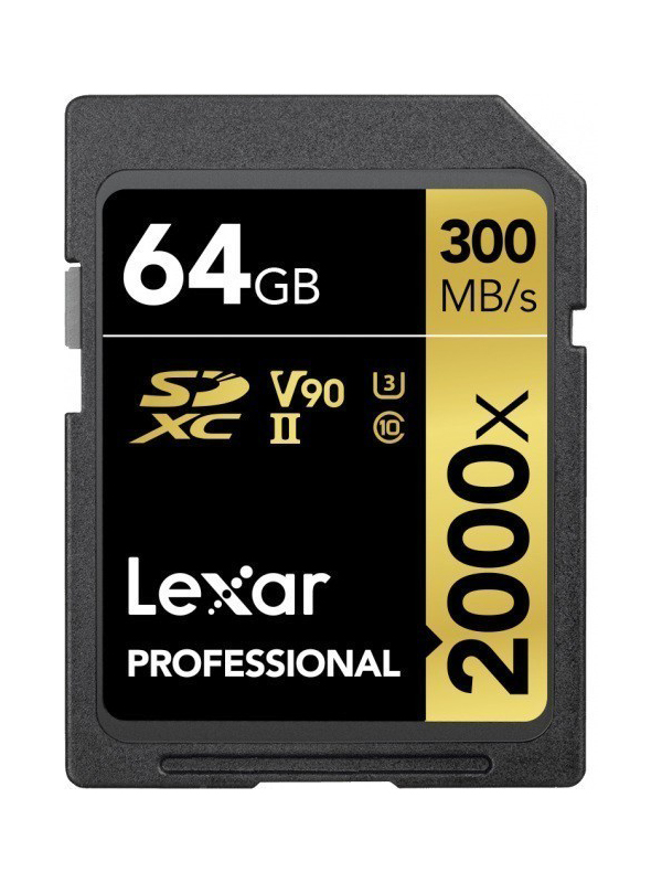 фото Карта памяти 64gb - lexar professional sdhc/sdxc uhs-ii lsd2000064g-bnnng