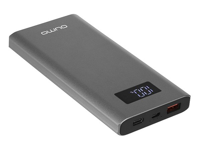 фото Внешний аккумулятор qumo poweraid p10000 v2 qc/pd 10000mah dark grey 24024