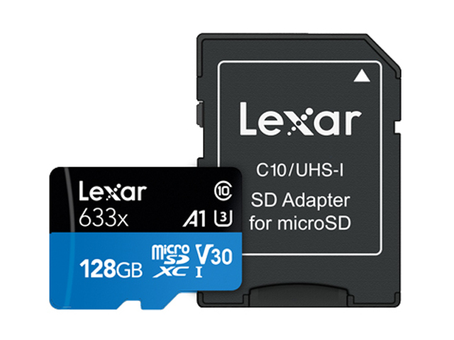 Zakazat.ru: Карта памяти 128Gb - Lexar Micro Secure Digital XC UHS-I Class 10 A1 V30 U3 LSDMI128BB633A с переходником под SD