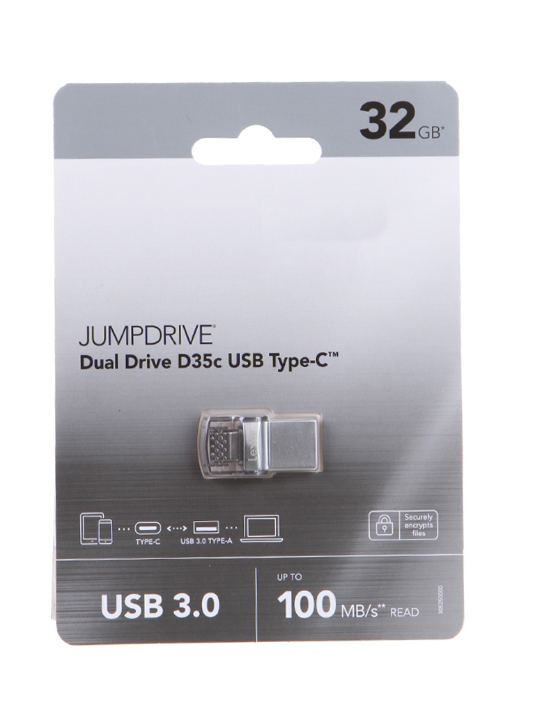 фото Usb flash drive 32gb - lexar dual type-c and type-a ljdd35c032g-bnbng