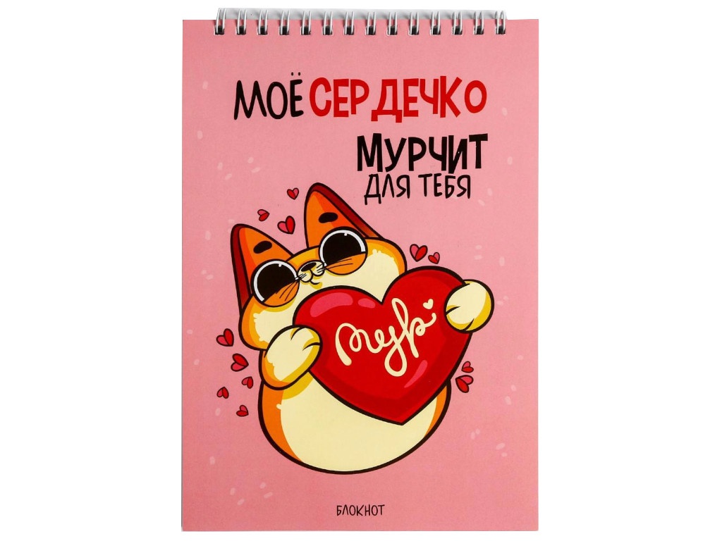 

Блокнот ArtFox Мое сердечко мурчит для тебя A5 40 листов 5277053, 5277053