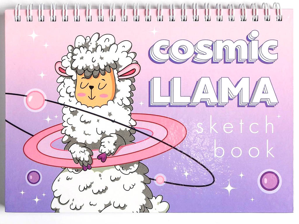 

Скетчбук ArtFox Cosmic LLama А5 80 листов 4930772, Cosmic LLama
