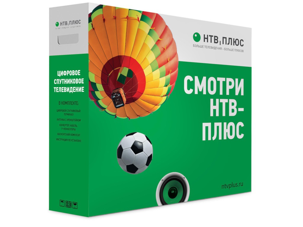 

Комплект спутникового телевидения НТВ+ Полный комплект с ресивером 710 HD Запад, Полный комплект с ресивером 710 HD Запад