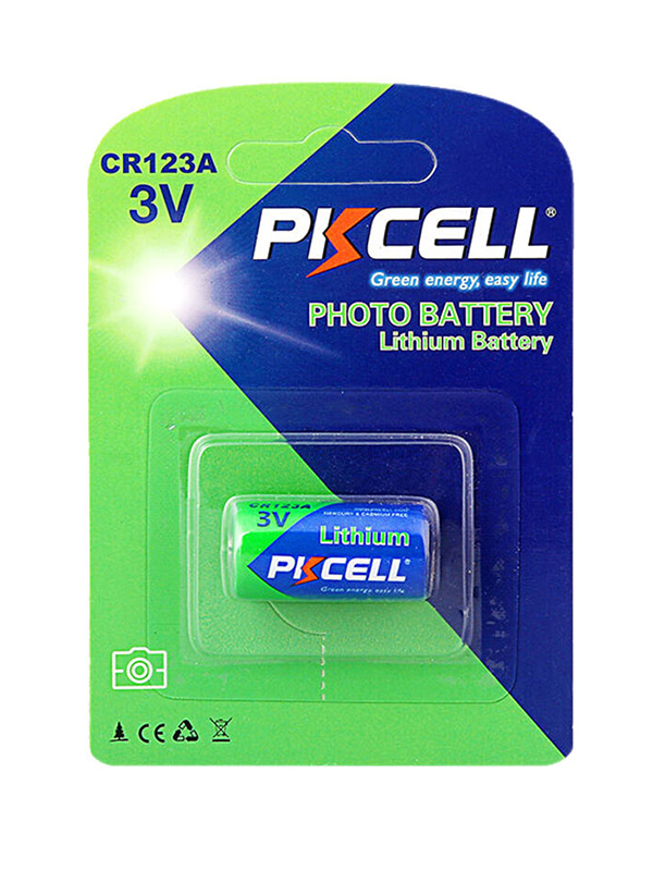 Батарейка CR123A - Pkcell 3V Li-ion CR123A-1B (1 штука) батарейка cr123a 3v smartbuy