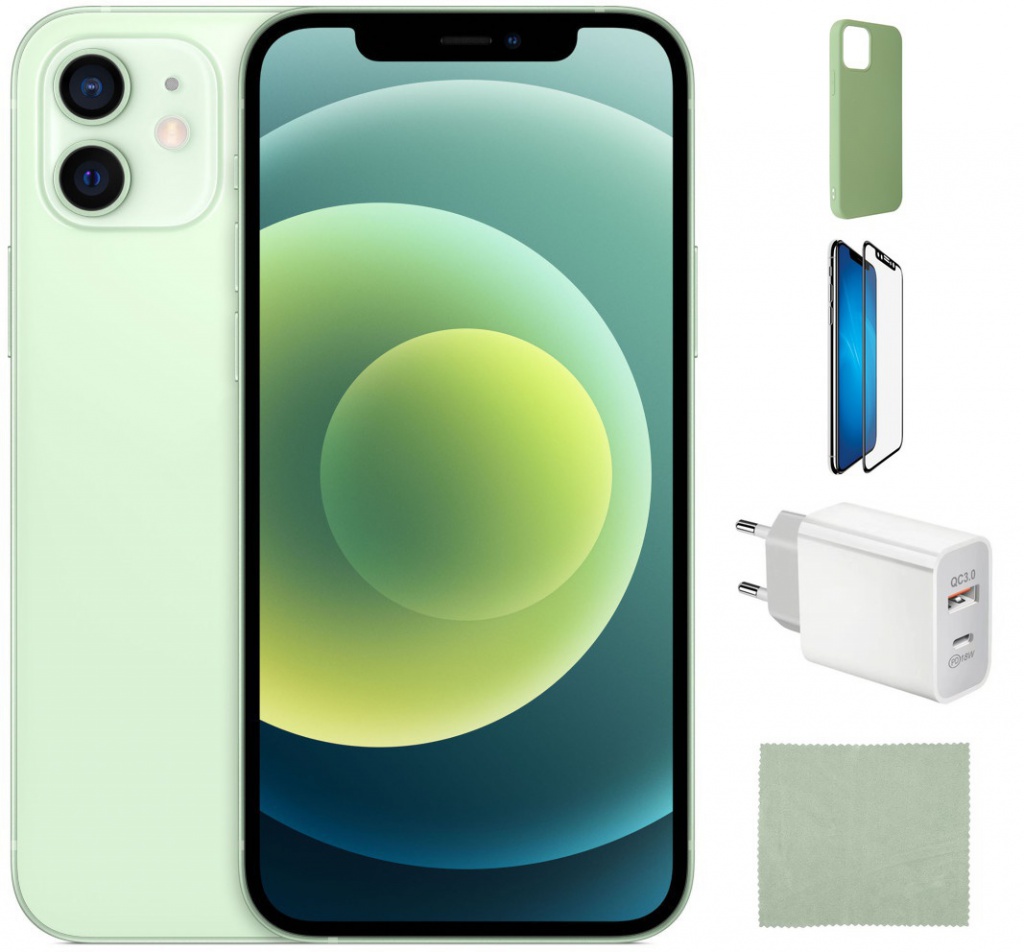 Zakazat.ru: Сотовый телефон APPLE iPhone 12 64Gb Green MGJ93RU/A Выгодный набор + серт. 200Р!!!