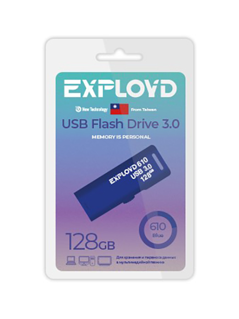 

USB Flash Drive 128Gb - Exployd 610 3.0 EX-128GB-610-Blue, EX-128GB-610-Blue