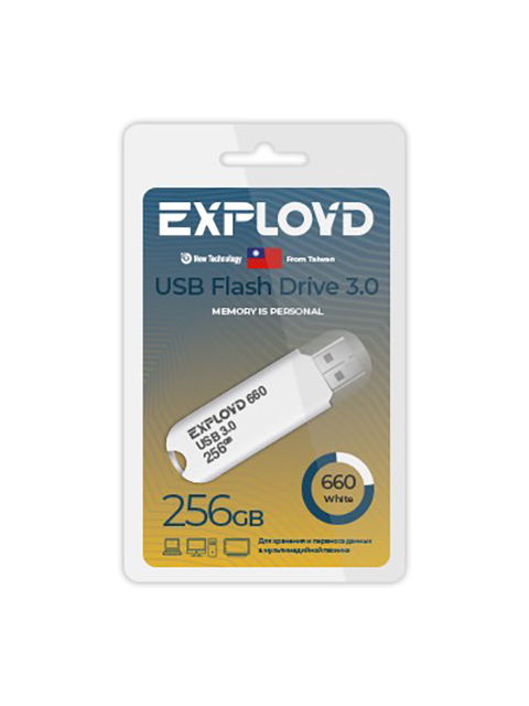 

USB Flash Drive 256Gb - Exployd 660 3.0 EX-256GB-660-White, EX-256GB-660-White