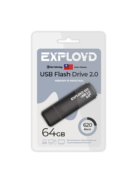 фото Usb flash drive 64gb - exployd 620 2.0 ex-64gb-620-black