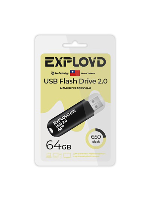 Zakazat.ru: USB Flash Drive 64Gb - Exployd 650 2.0 EX-64GB-650-Black