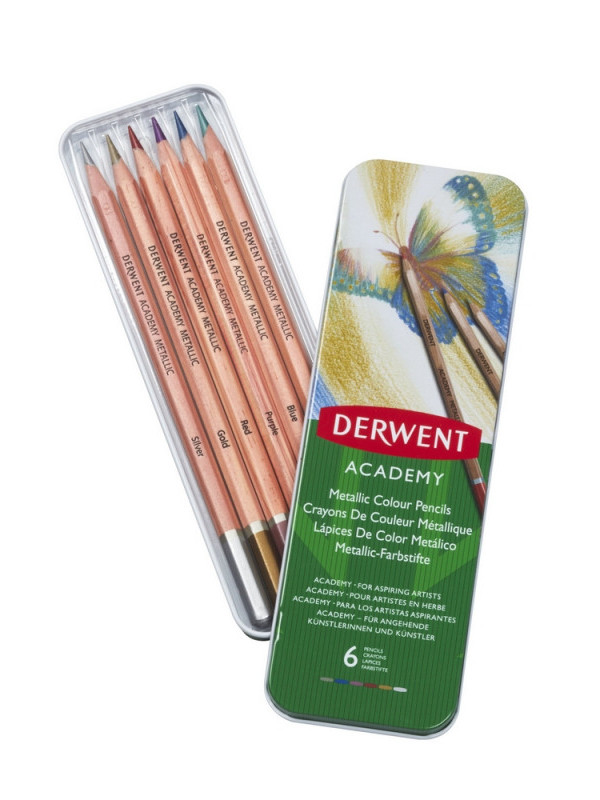 

Карандаши цветные Derwent Academy Metallic 6 цветов 98200, 98200