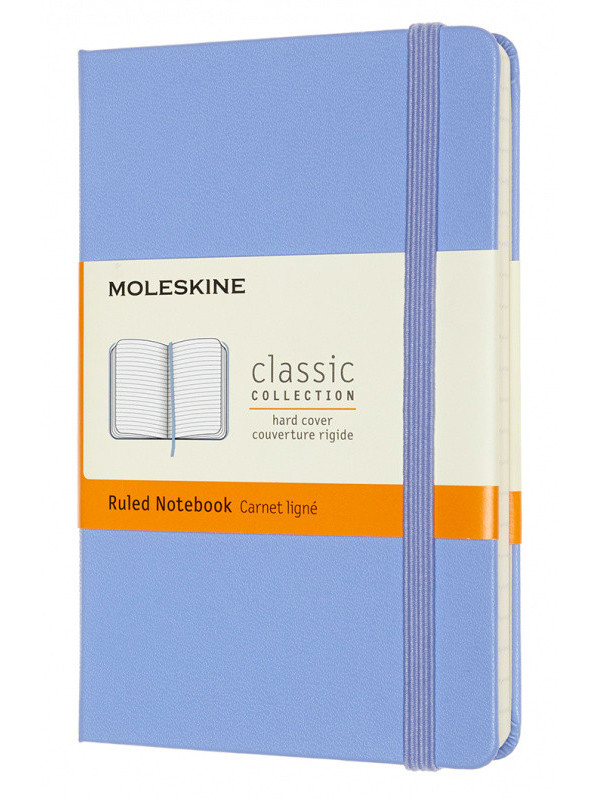 

Блокнот Moleskine Classic Pocket 90x140mm 96 листов Blue Hydrangea MM710B42 / 1214854, QP050B20