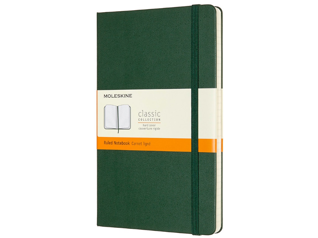 

Блокнот Moleskine Classic Large 130x210mm 120 листов Green QP060K15 / 1127970, Classic Large