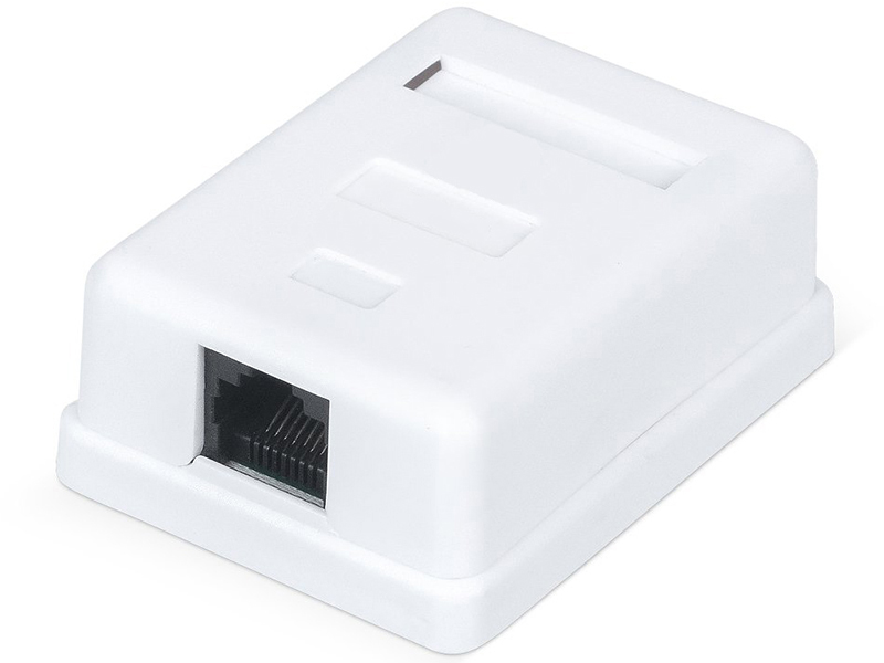 

Настенная розетка Ripo RJ45/8P8C 1 порт Cat.6 White T568A/B / 003-500051, T568A/B / 003-500051