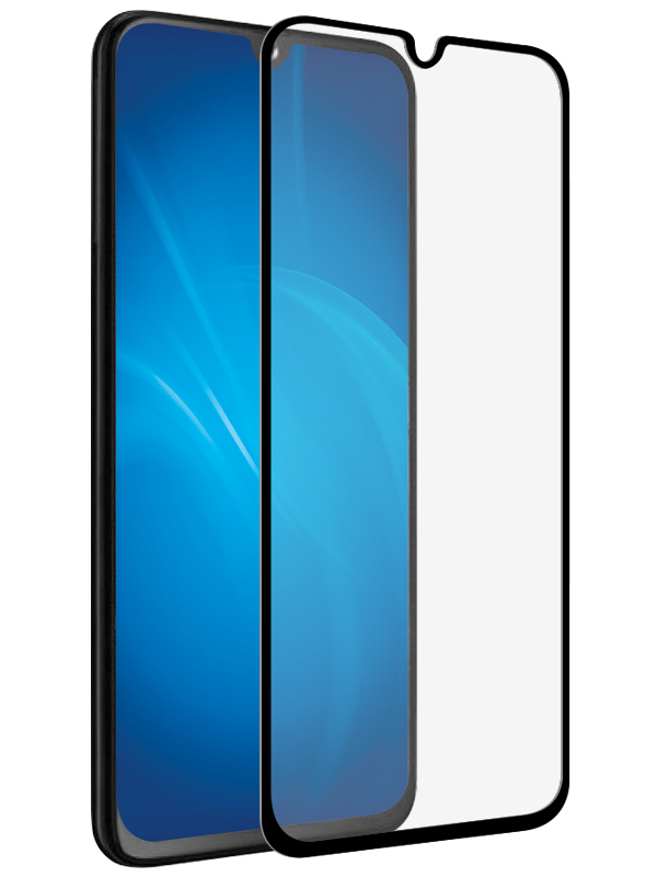 Защитное стекло Krutoff для Samsung Galaxy F41 Full Glue Premium Black 23353