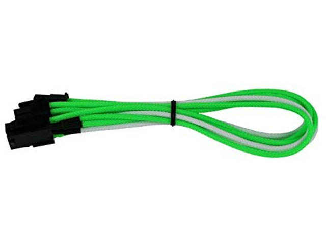 фото Аксессуар переходник nanoxia 6-pin pci-e - 8-pin (6+2) 30cm green-white nxp683egw