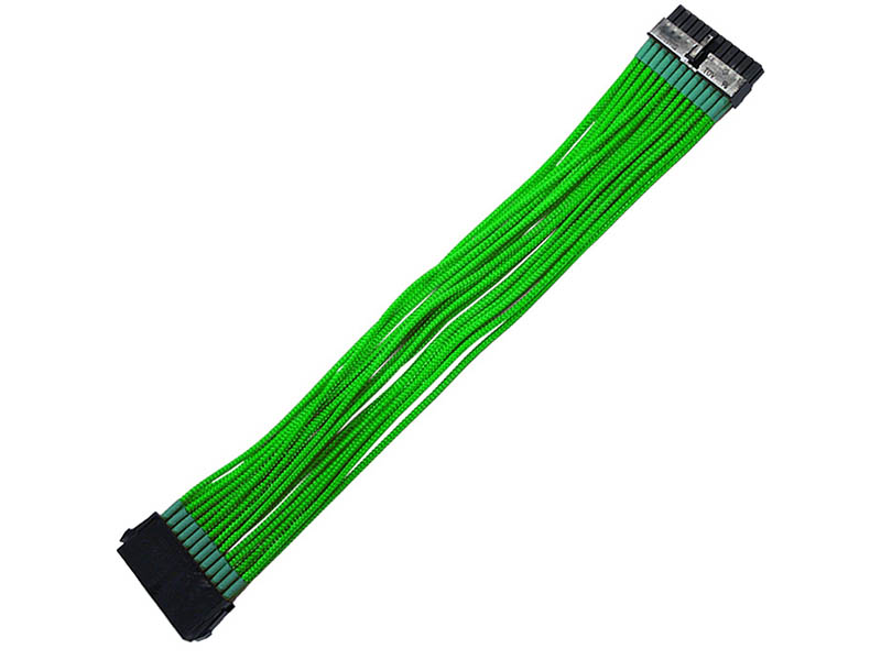 фото Аксессуар удлинитель nanoxia 24-pin atx 30cm neon green nx24v3eng