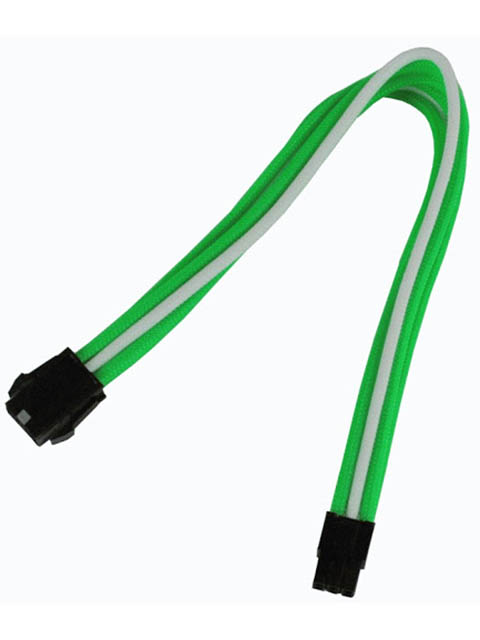 фото Аксессуар удлинитель nanoxia 6-pin pci-e 30cm green-white nx6pv3egw