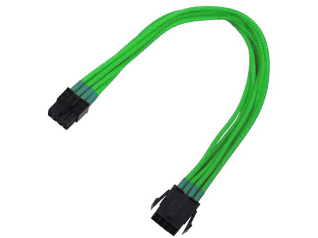 фото Аксессуар удлинитель nanoxia 8-pin pci-e 30cm neon green nx8pe3eng