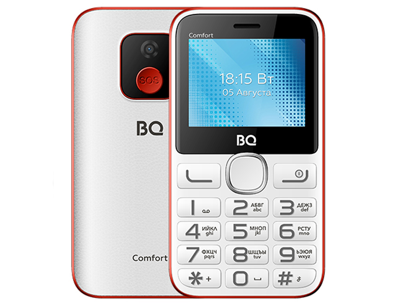 Сотовый телефон BQ 2301 Comfort White-Red