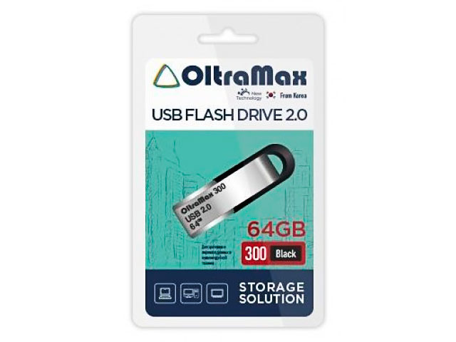 Zakazat.ru: USB Flash Drive 64Gb - OltraMax 300 OM-64GB-300-Black