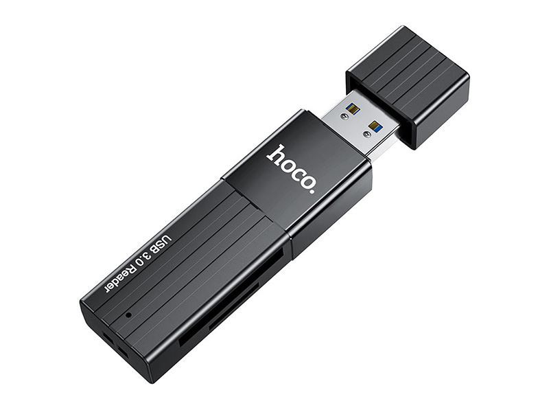 Карт-ридер Hoco HB20 USB 2.0 Black карт ридер внешний аладдин р д asedrive iiie bio combo внешний карт ридер для usb порта с встроенным сканером отпечатка пальца