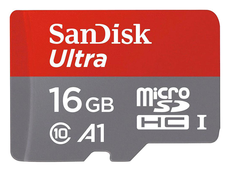 

Карта памяти 16Gb - SanDisk Ultra microSDHC Class 10 UHS-I U1 SDSQUAR-016G-GN6MA с переходником под SD, SDSQUAR-016G-GN6MA