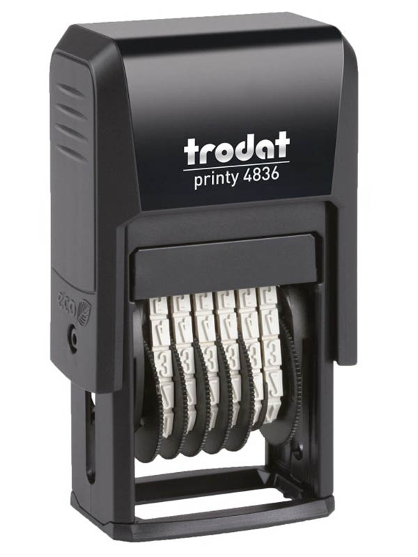 

Нумератор Trodat 6-разрядный15х3,8mm 4836 Black 53199, 53199