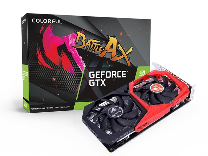 фото Видеокарта colorful geforce gtx 1650 nb 4gd6-v 1410mhz 4096mb 12000mhz 128-bit dp hdmi dvi