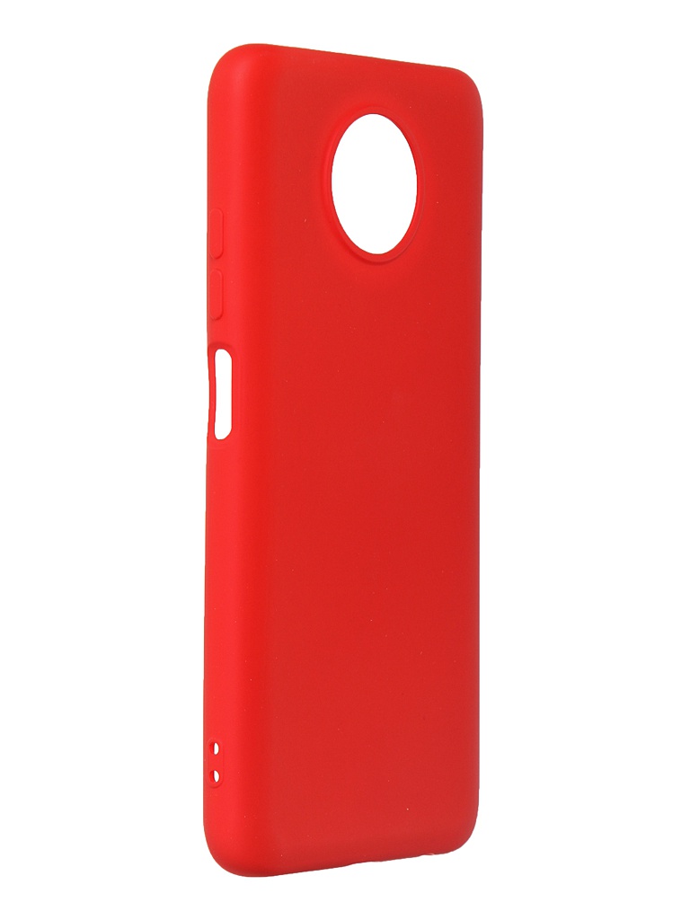 Чехол DF для Xiaomi Redmi Note 9T с микрофиброй Silicone Red xiOriginal-16