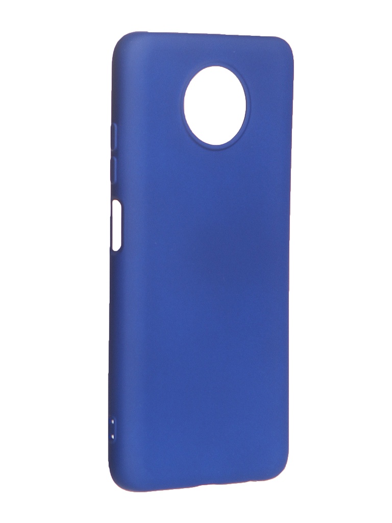 фото Чехол df для xiaomi redmi note 9t с микрофиброй silicone blue xioriginal-16 df-group