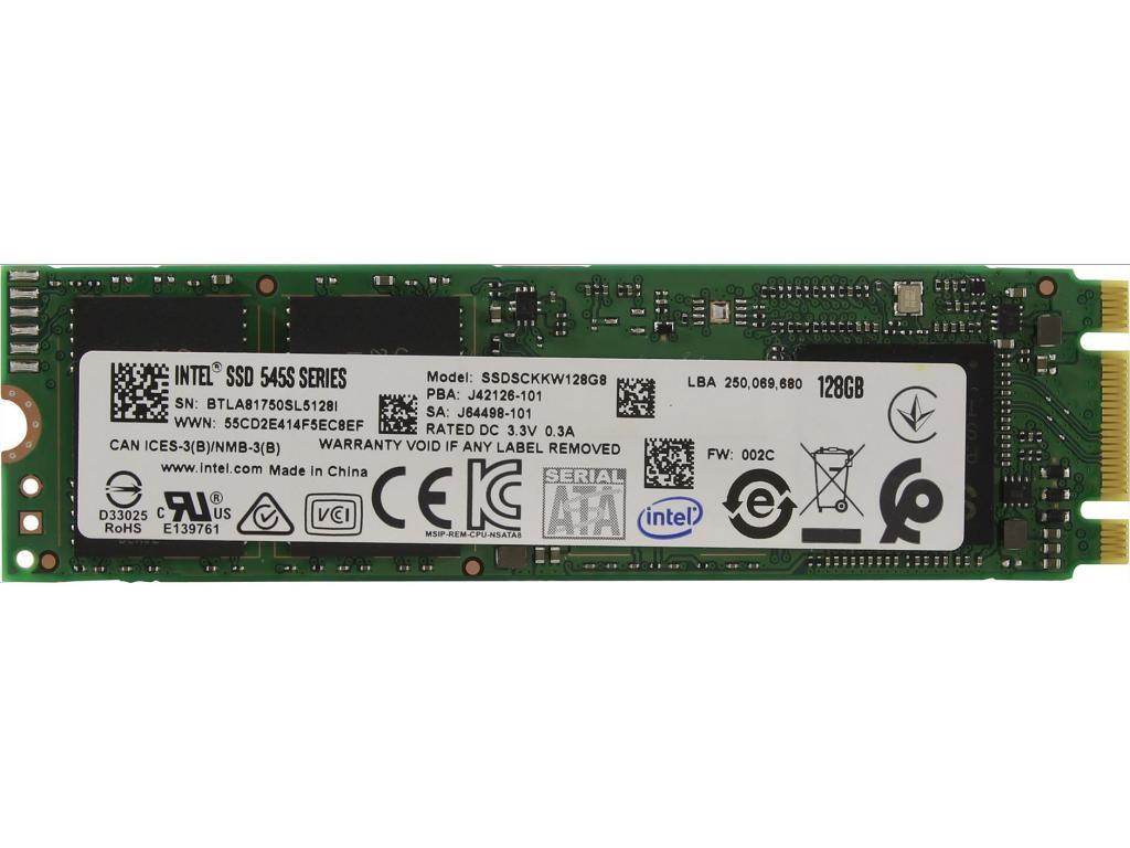 

Твердотельный накопитель Intel 545s Series 128Gb SSDSCKKW128G8, SSDSCKKW128G8