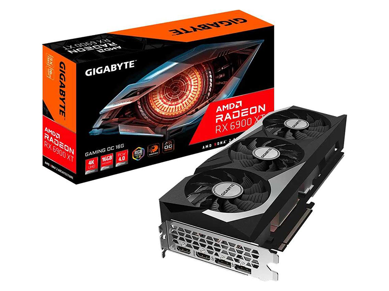 фото Видеокарта gigabyte amd radeon rx 6900xt gaming oc 2015mhz pci-e 4.0 16384mb 16000mhz 256 bit 2xhdmi 2xdp gv-r69xtgaming oc-16gd