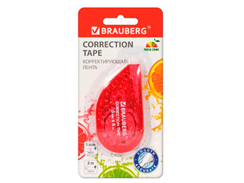 

Корректирующая лента Brauberg Fresh Zone 5mm x 8m 229063, Fresh Zone 229063