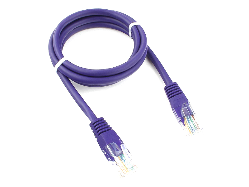 фото Сетевой кабель bion utp cat.5e cca 1m purple bcl-pp12-1m/v