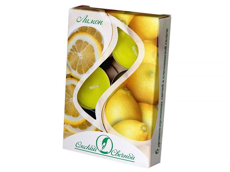 фото Набор ароматических свечей омский свечной лимон 1.6cm 6шт 001803