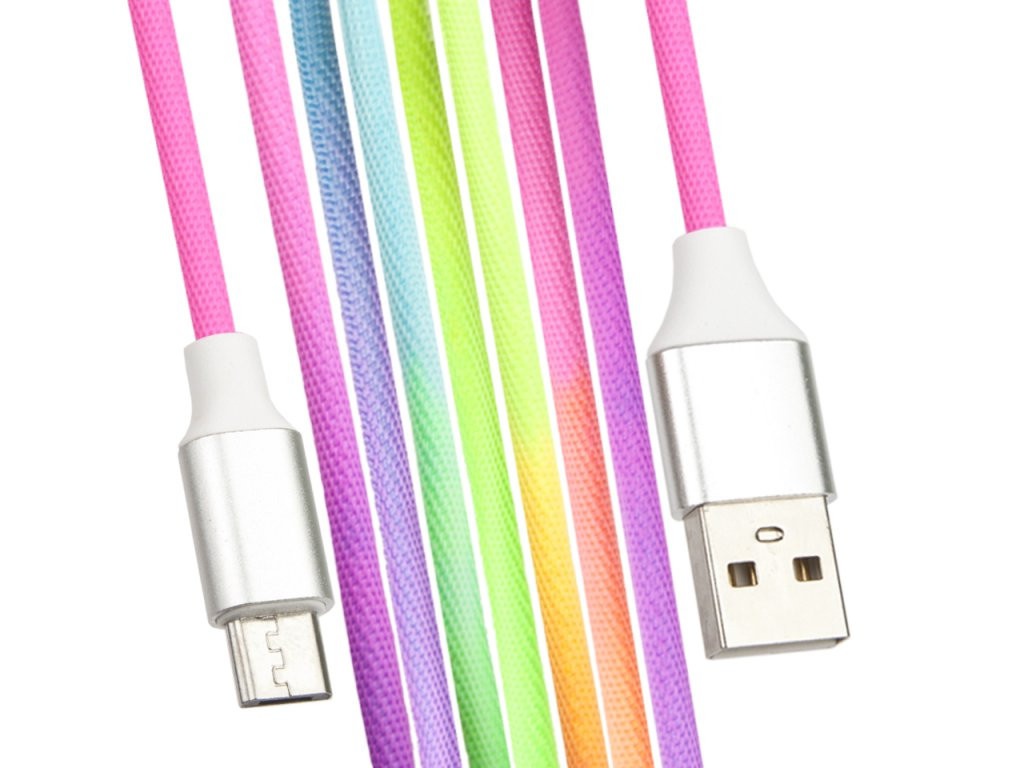 фото Аксессуар liberty project usb - microusb 1m rainbow 0l-00041714