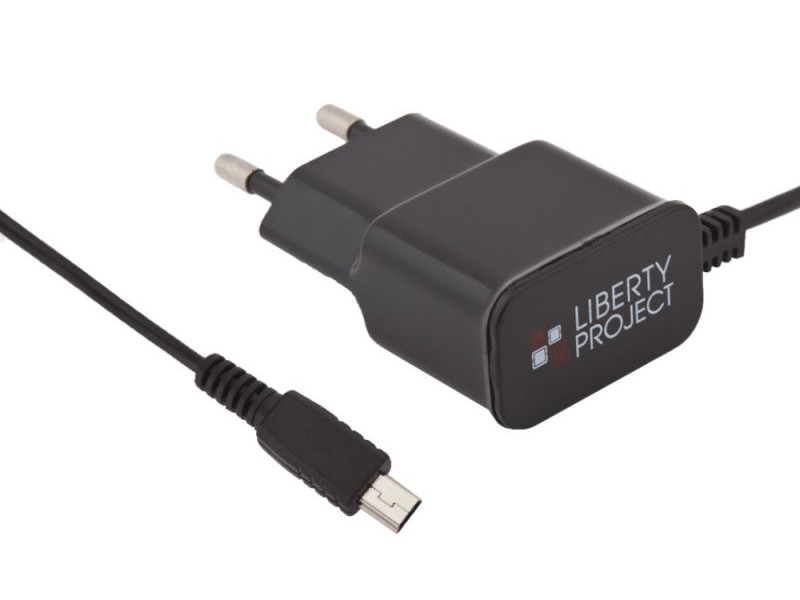 фото Зарядное устройство liberty project miniusb 1a black r0005124