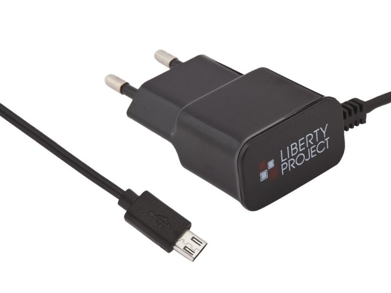 фото Зарядное устройство liberty project microusb 2.1a black r0004233