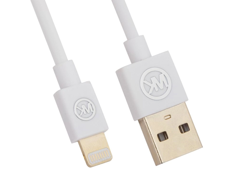 фото Аксессуар wk worm wdc-052 usb - lightning 1m white 0l-00036802